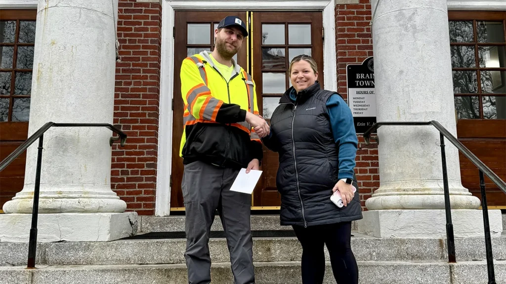 Braintree Festival of Lights donates to local fire victims.