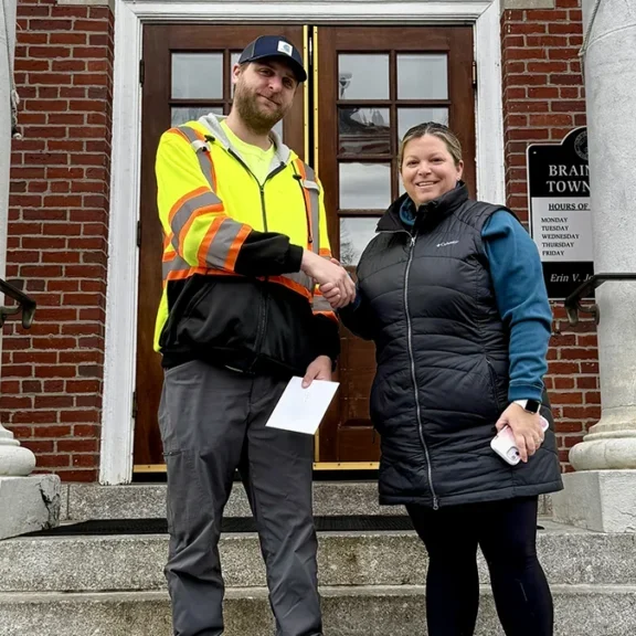 Braintree Festival of Lights donates to local fire victims.